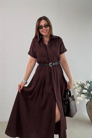 Gömlek Elbise BORDO