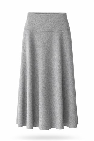 Gri Dokuma Etek 