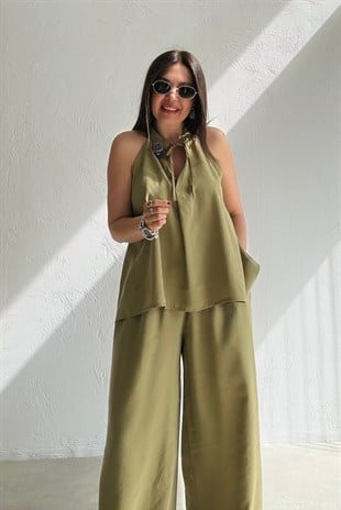 Kolsuz Bluz Pantolon Takım OİL