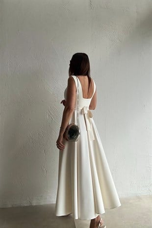 Mila Askılı Elbise EKRU