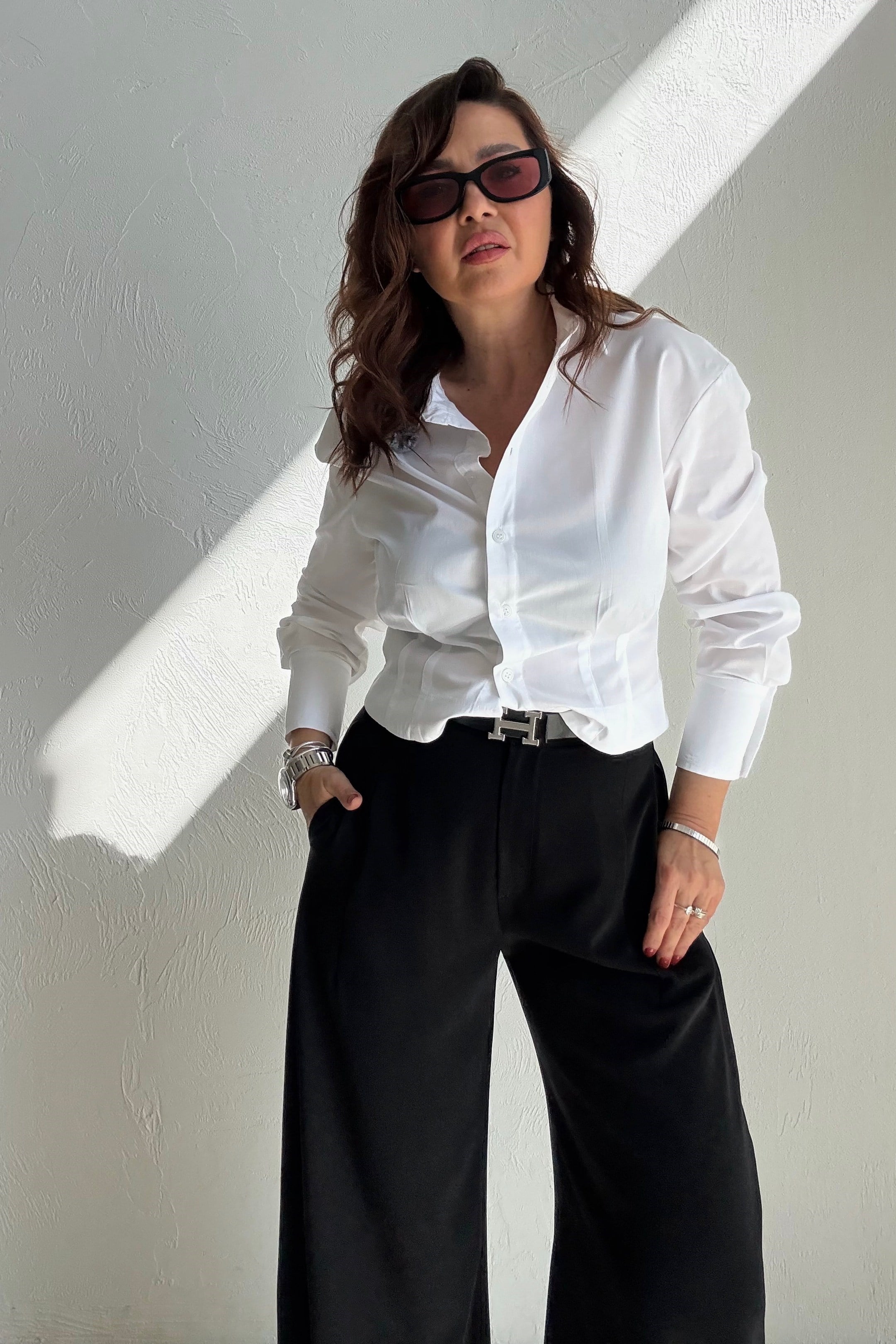 Beyaz Pensli Gömlek 