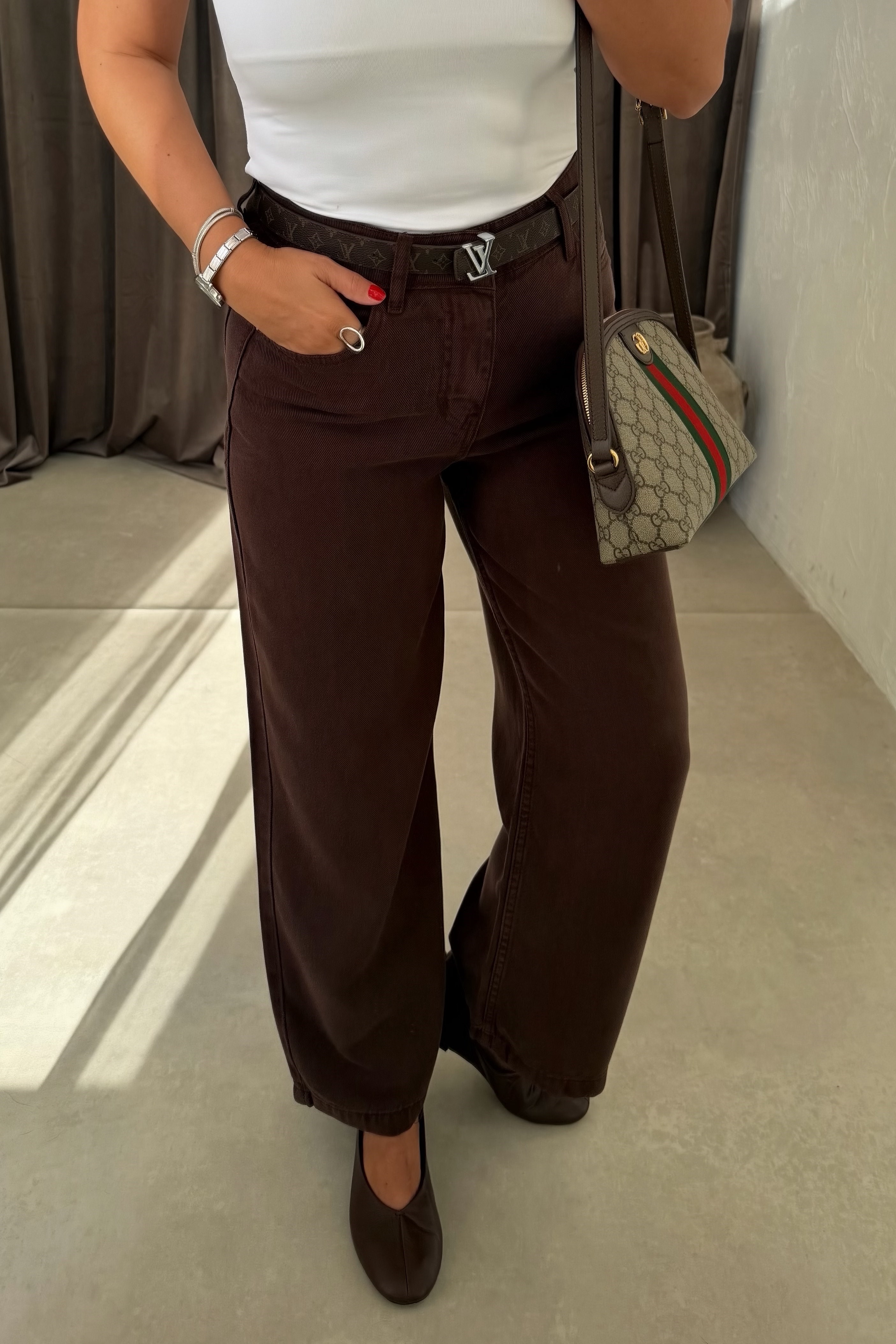 Bilek Boy Comfort Jean KAHVERENGİ