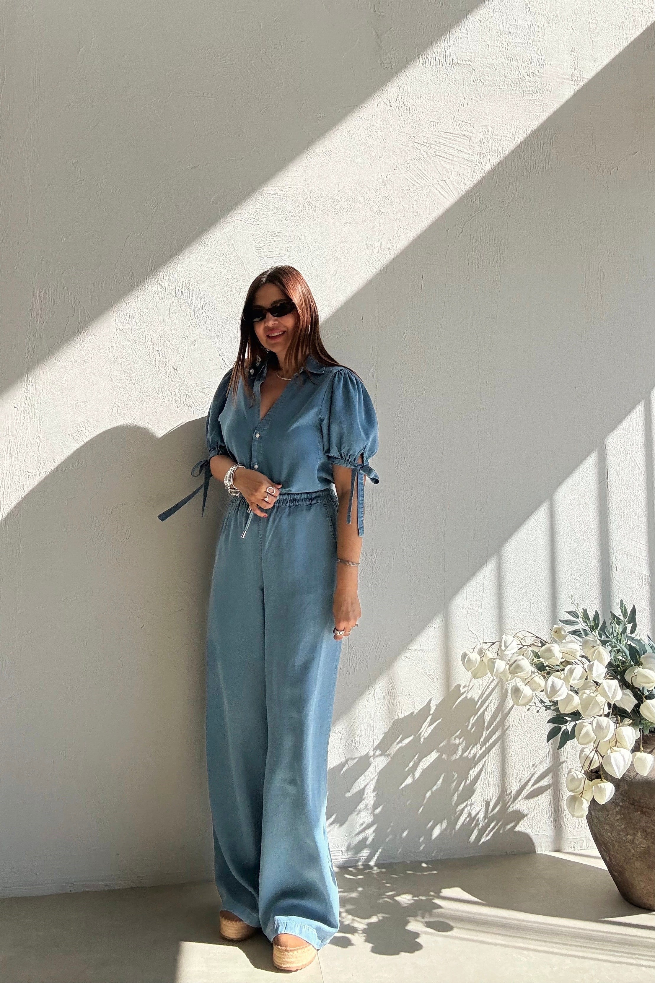 Denim Tril Pantolon MAVİ