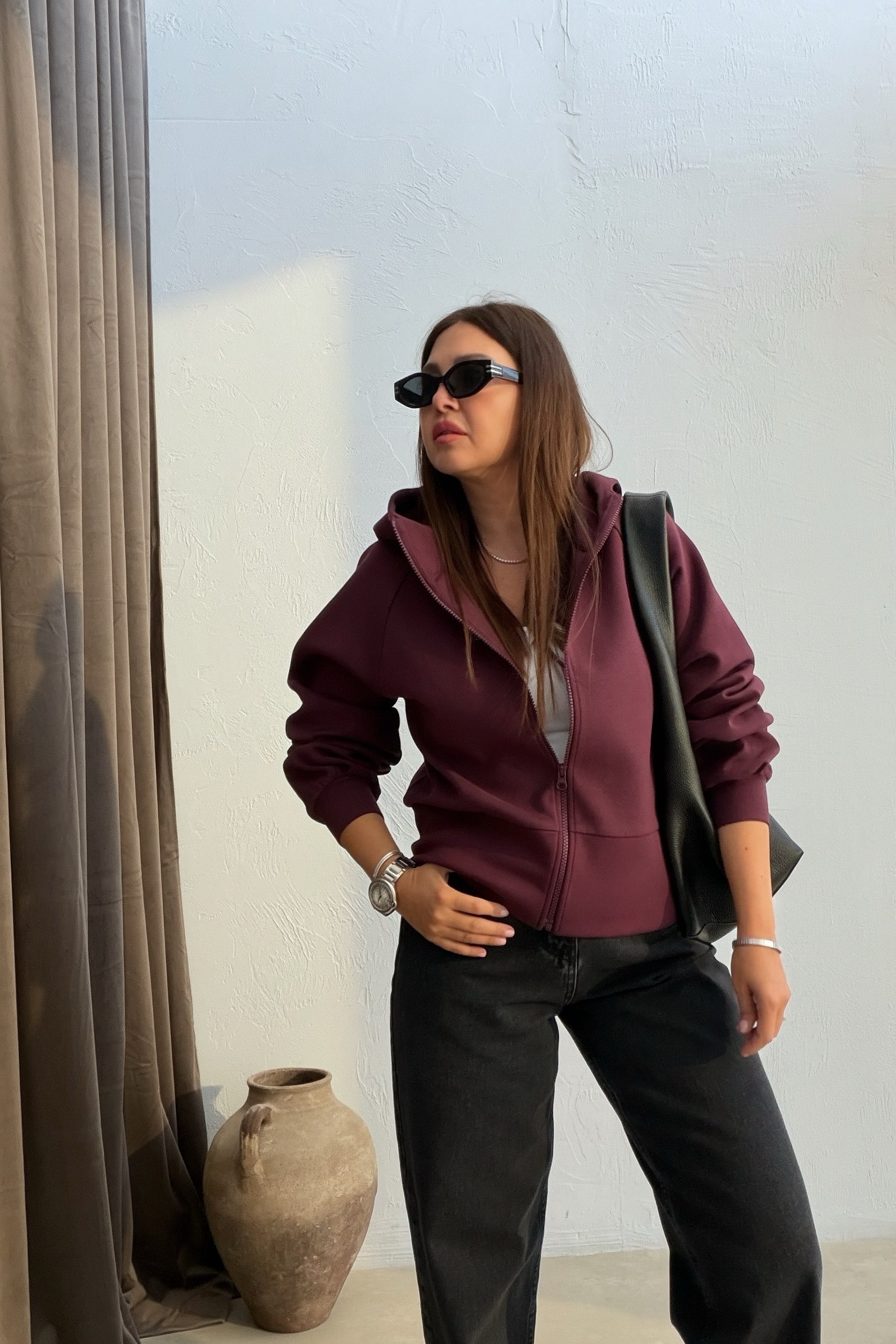 Fermuarlı Sweatshirt MÜRDÜM