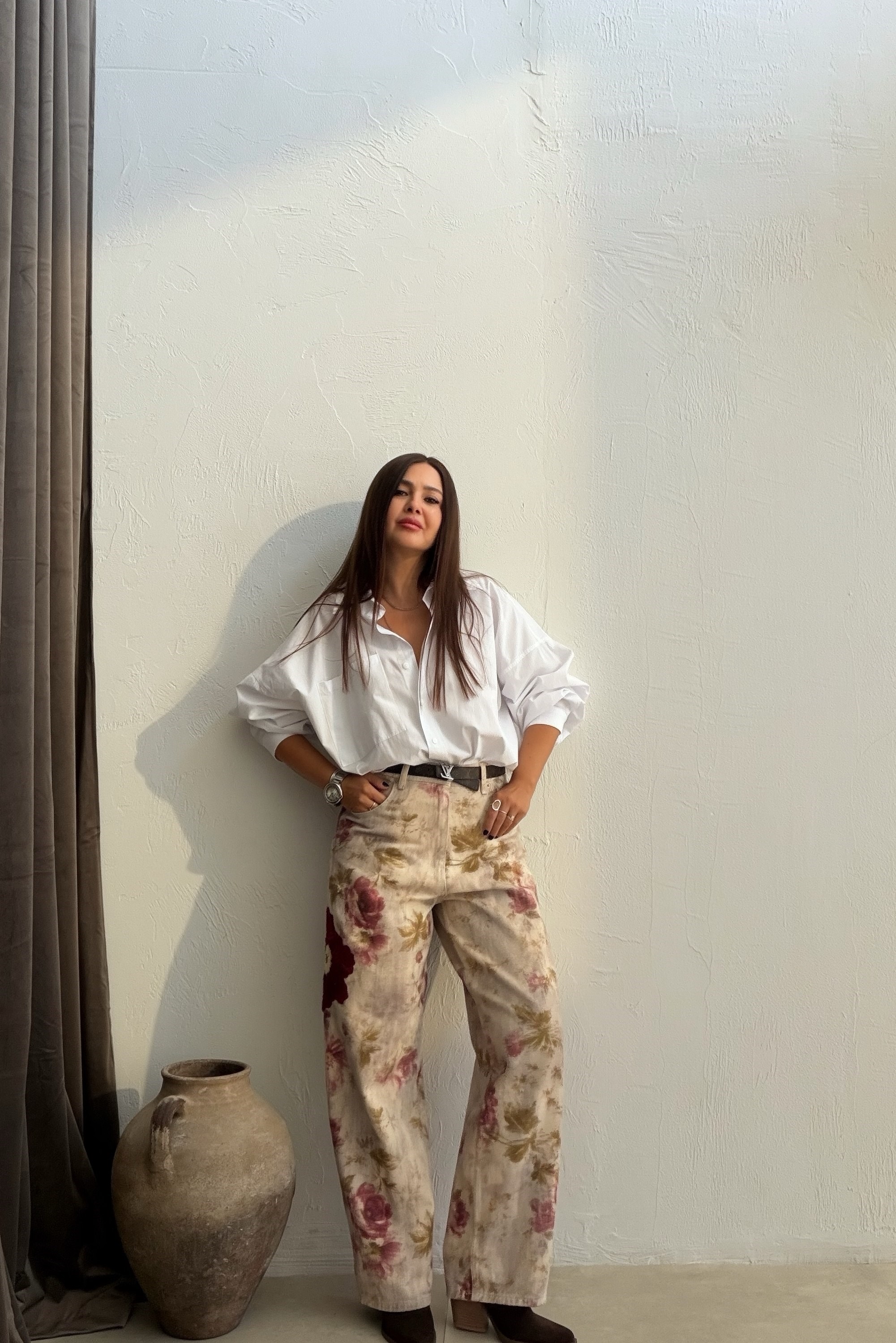 Floral Desenli Jean BEJ