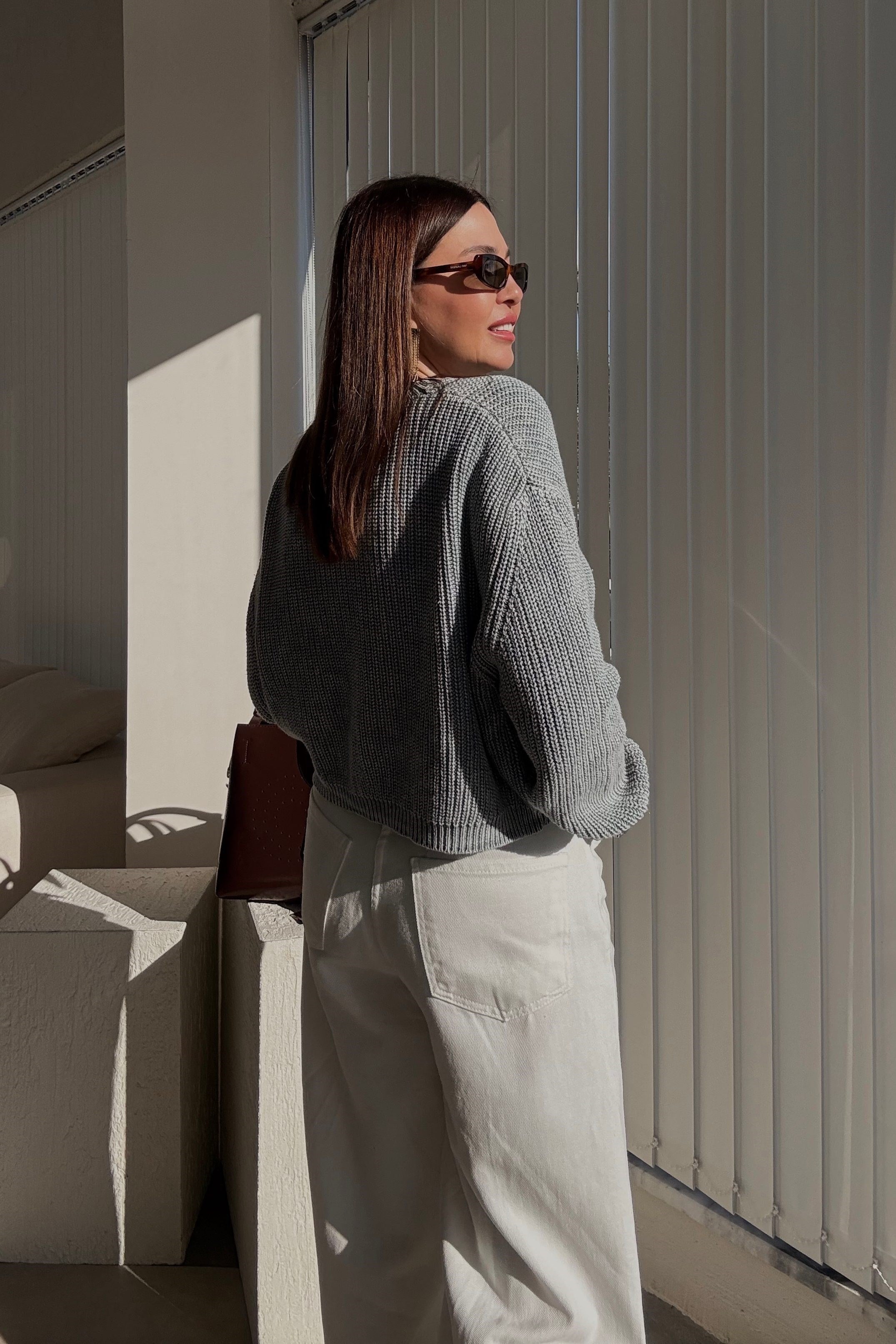 Gri Yıkamalı Triko 