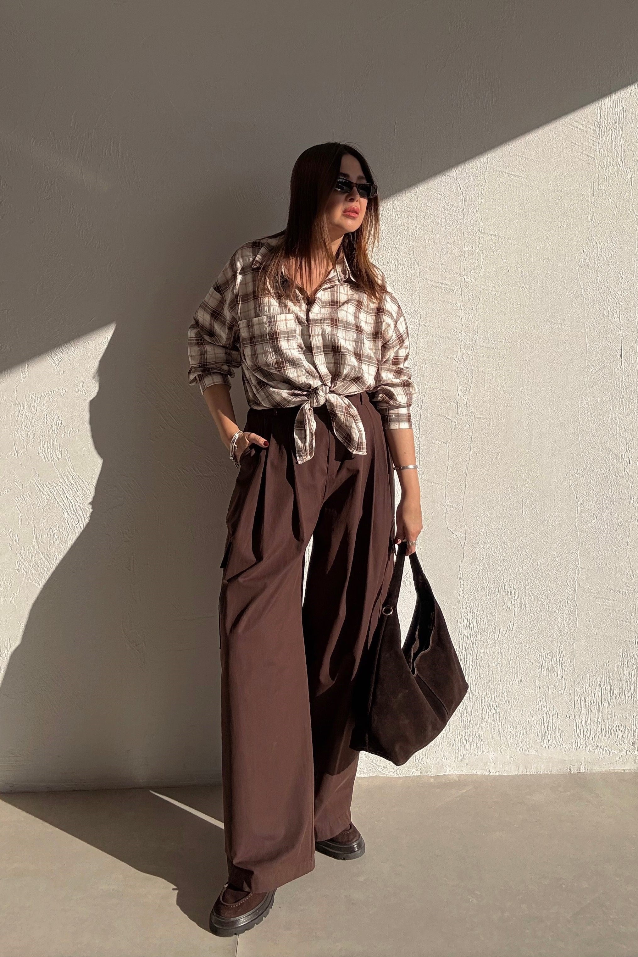 Kahverengi Kargo Pantolon 