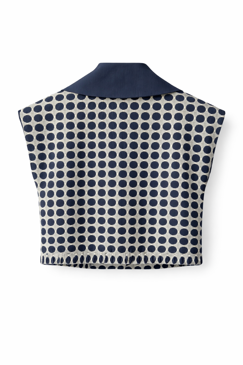 Lacivert Desenli Etek Bluz Takım 