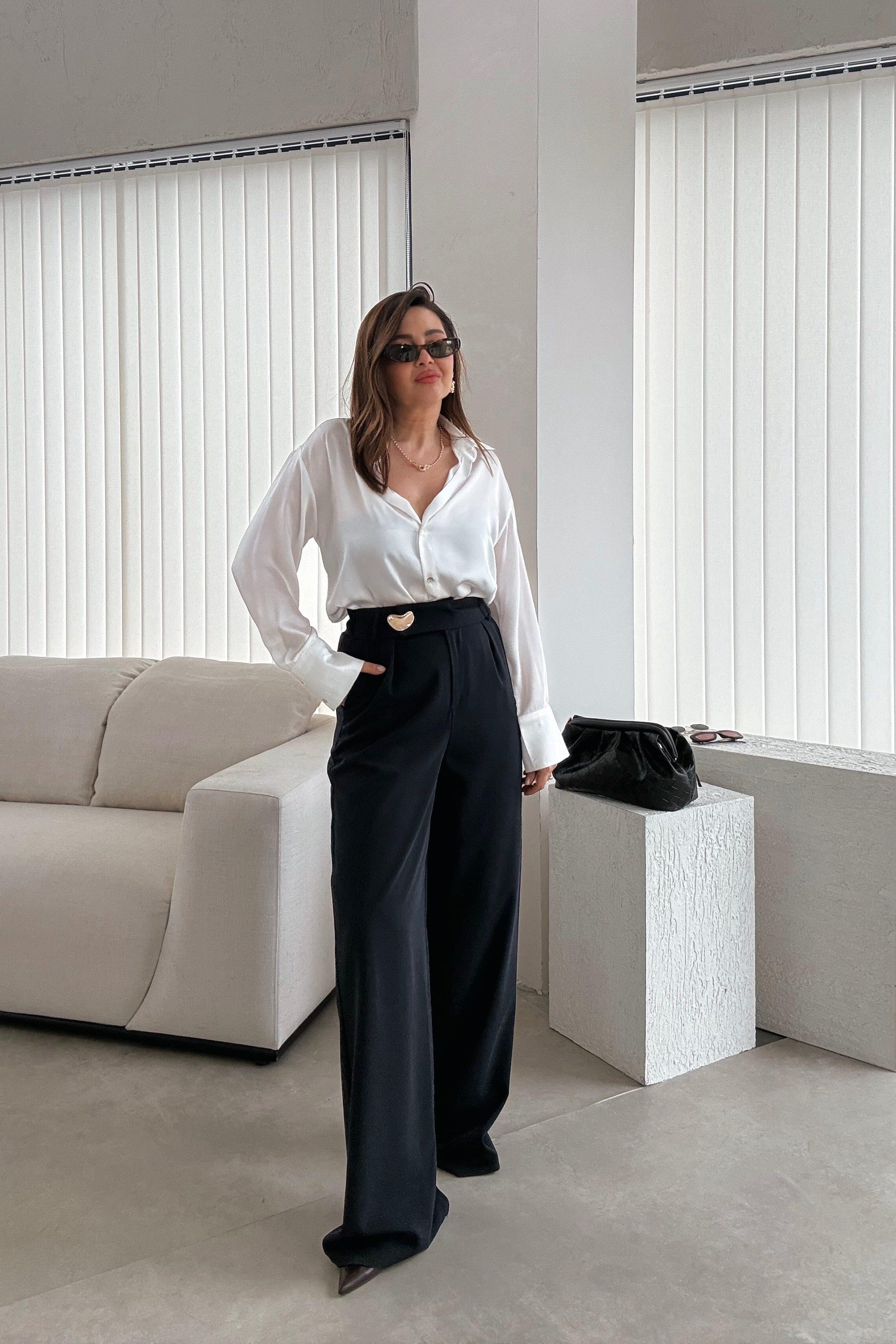 Lacivert Tokalı Pantolon 