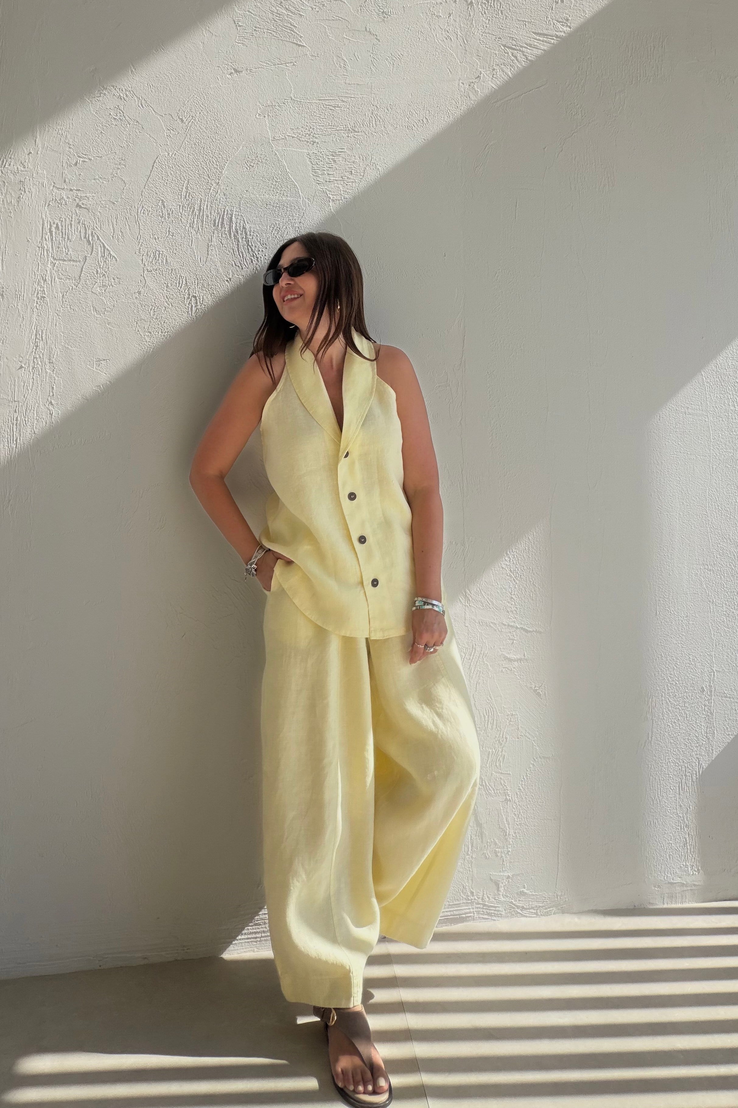 Limoncello Keten Takım SARI