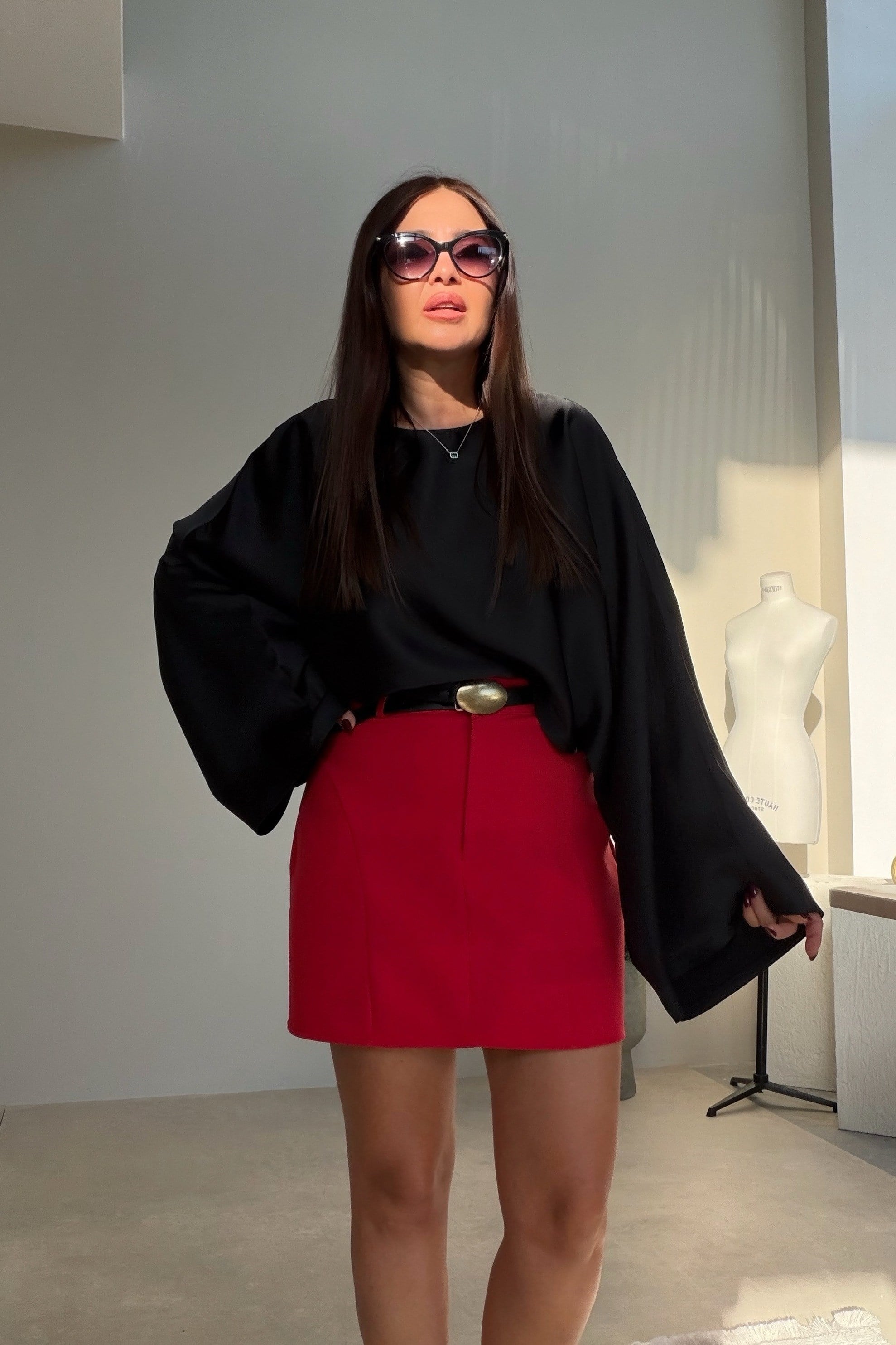 Lune Bluz SİYAH