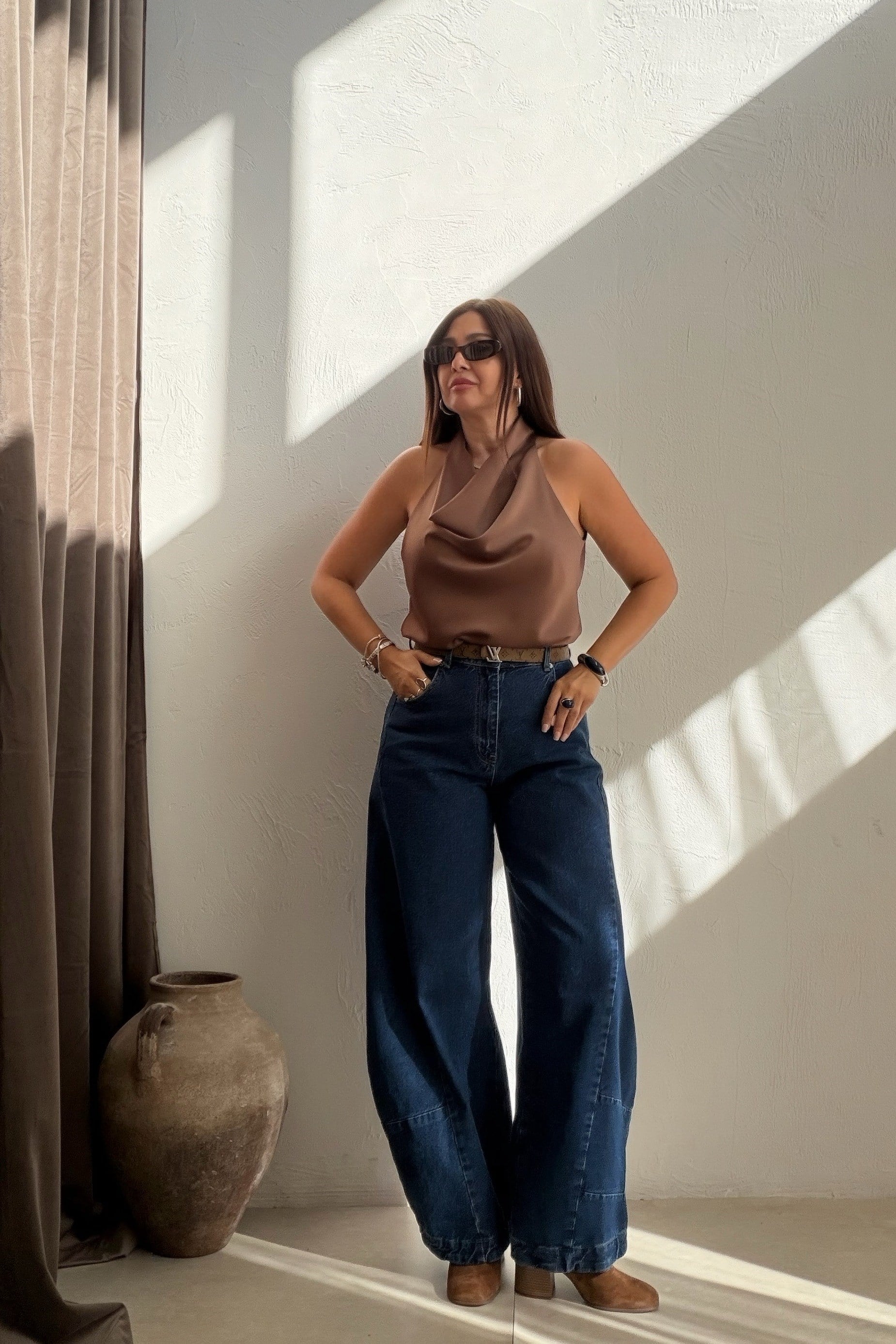 Mira Barrel Jean LACİVERT