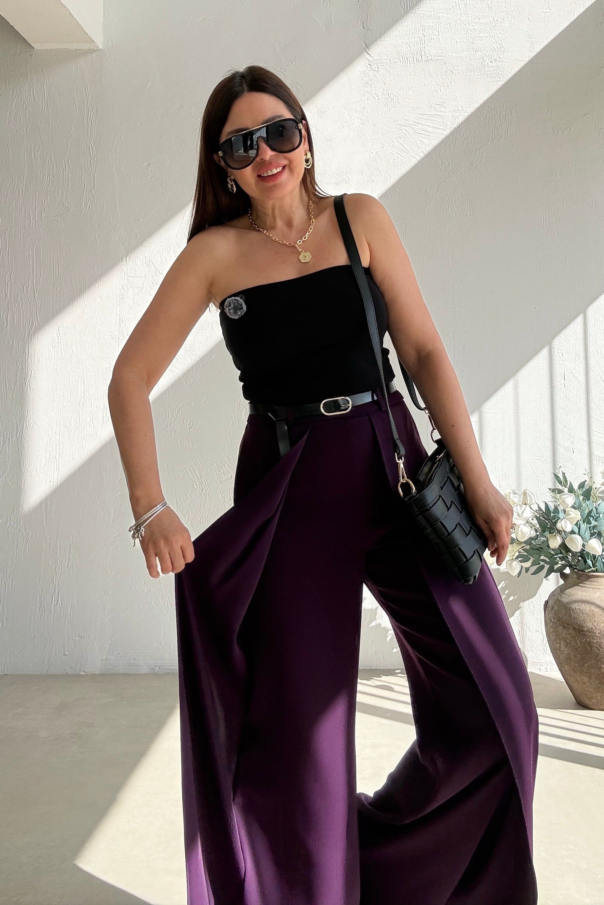 Mor Pelerin Pantolon 