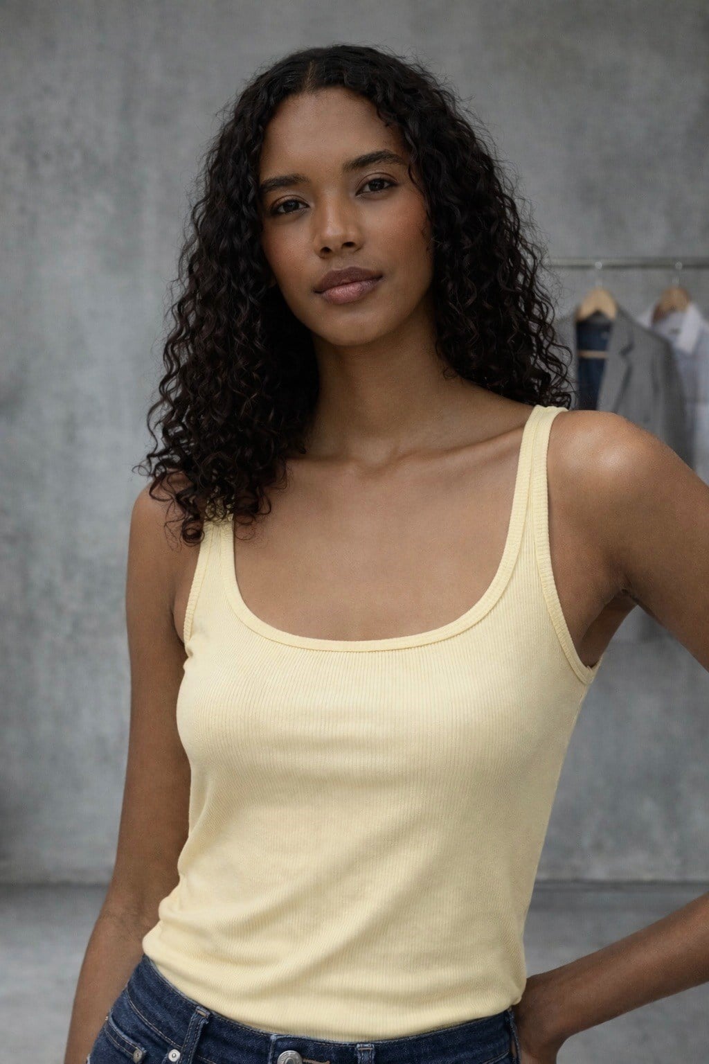 Sarı İnce Askılı Atlet 