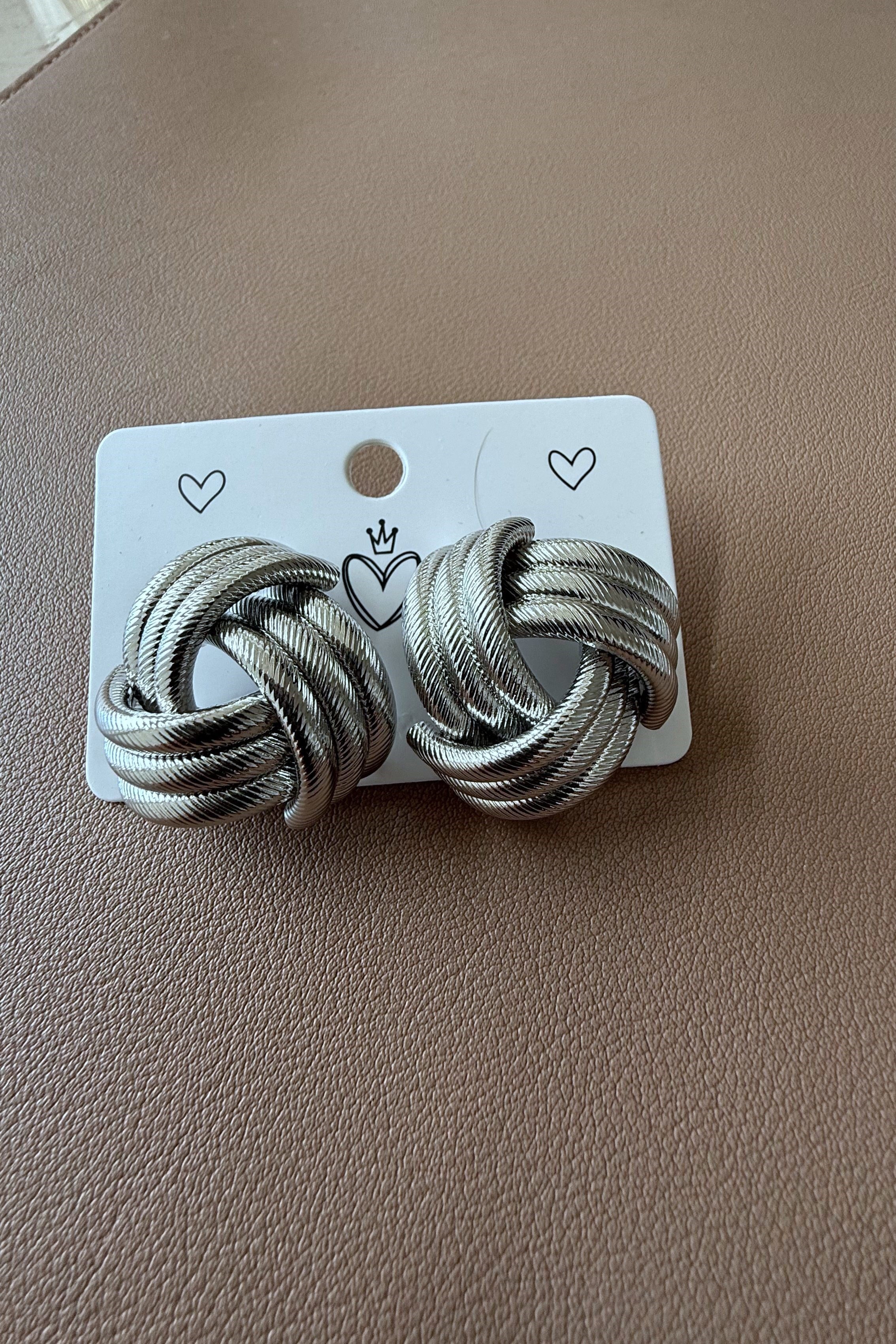 Silver Düğüm Küpe 