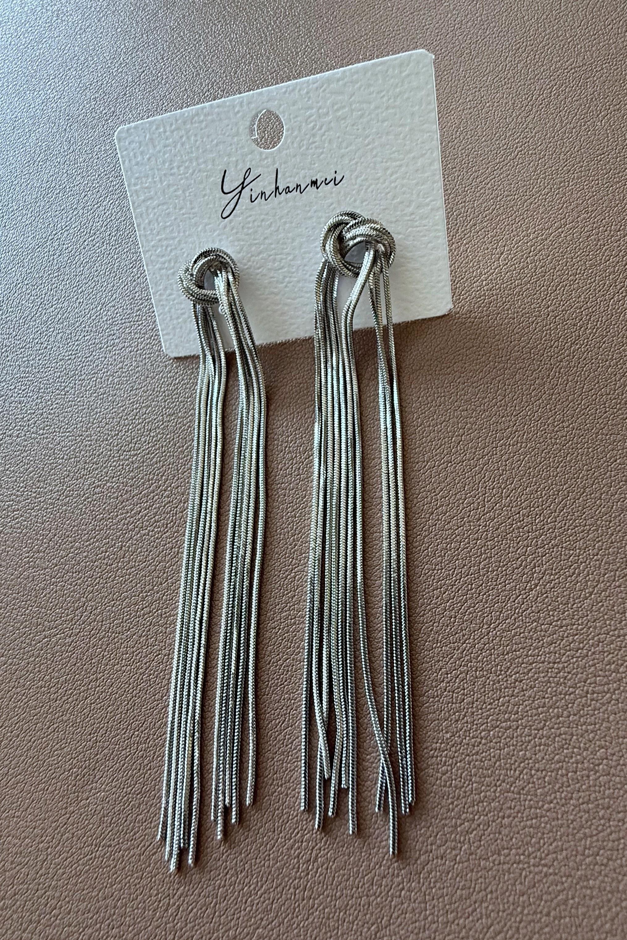 Silver Düğüm Küpe 
