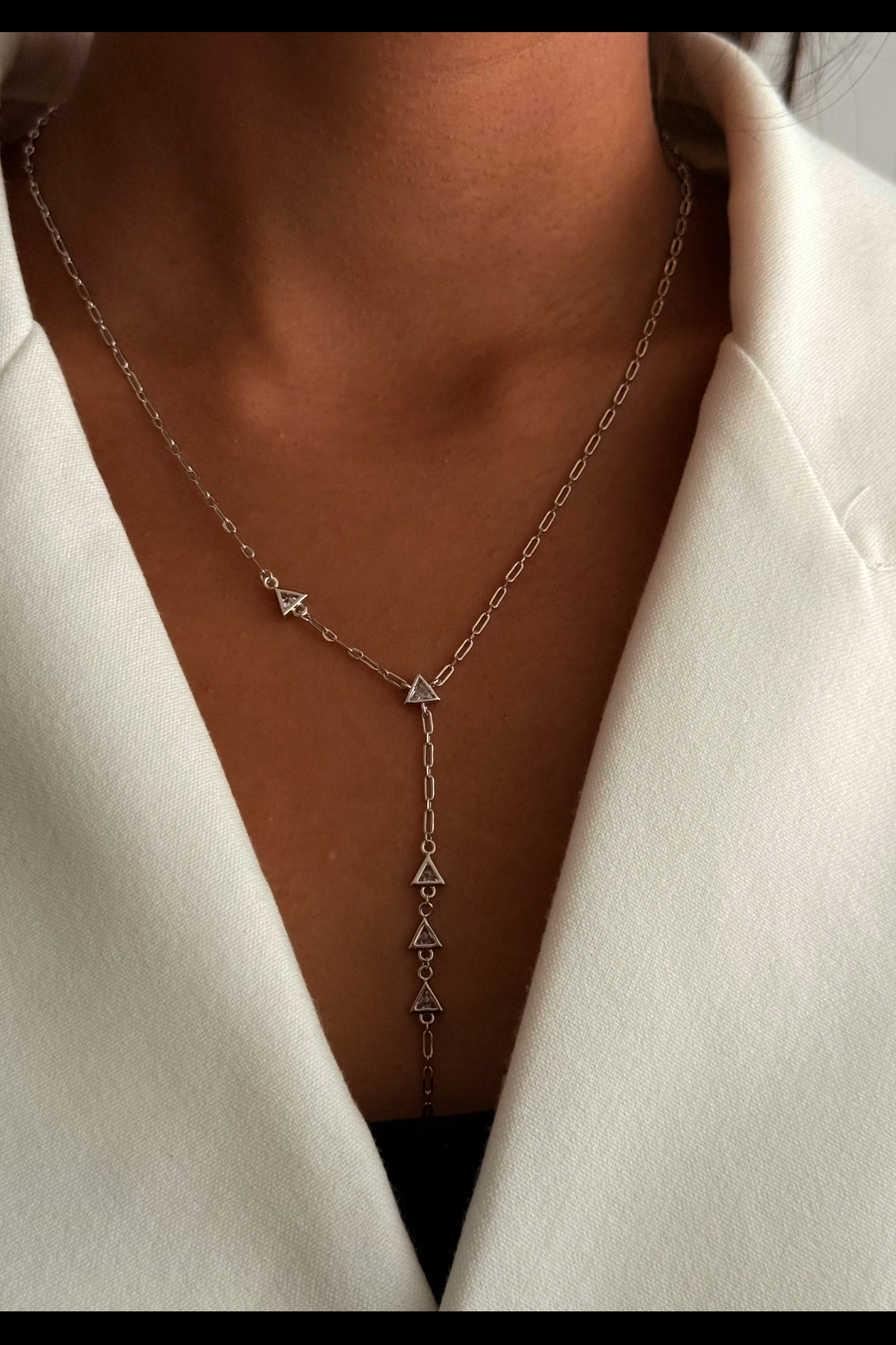 Silver Üçgen Kolye 
