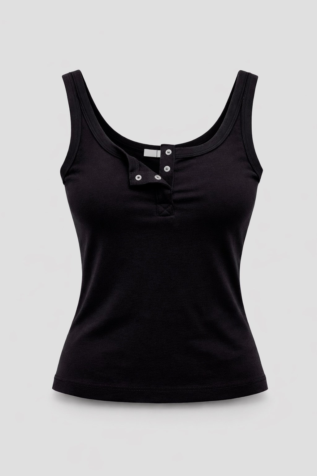 Siyah  Düğmeli Askılı Basic 