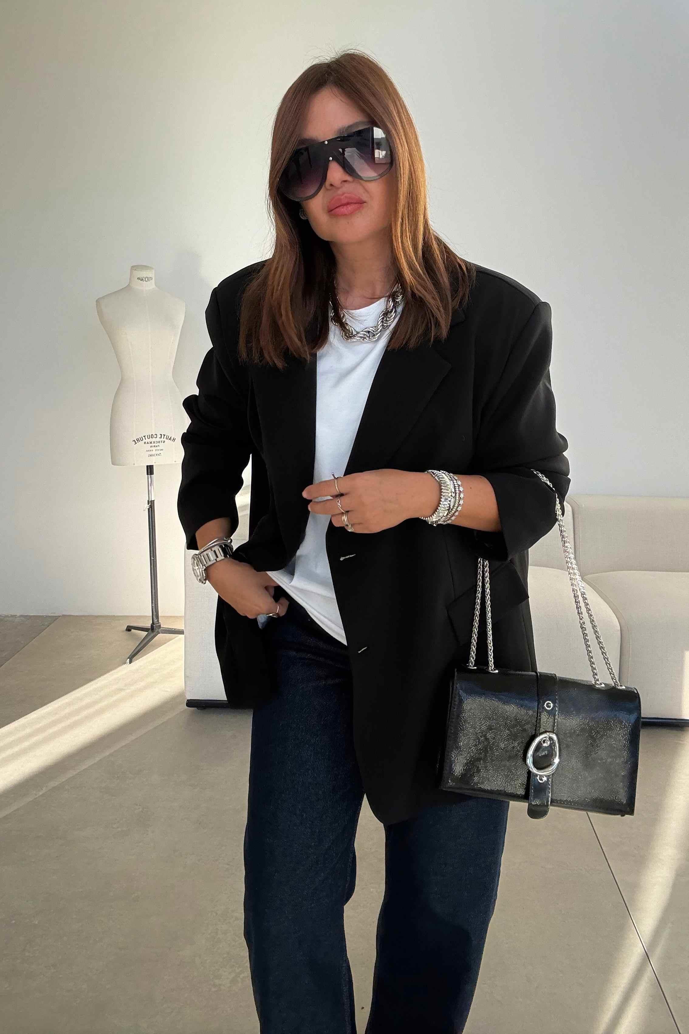 Siyah Oversize Ceket 