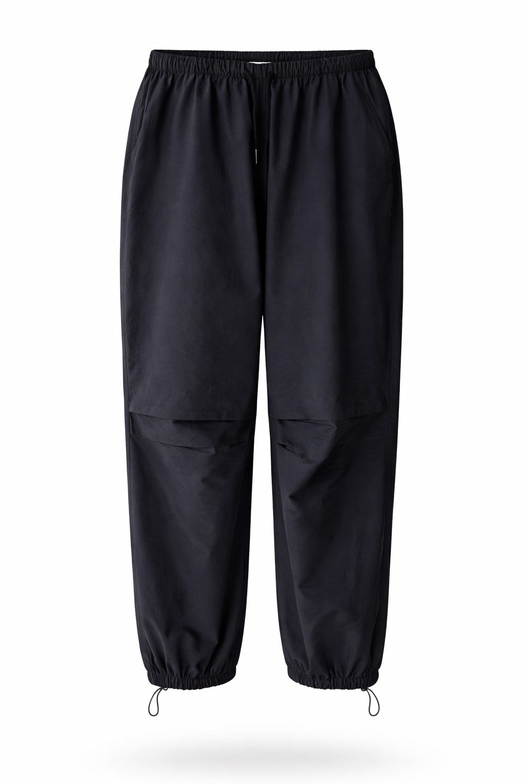 Siyah Paçası Lastikli Paraşüt Pantolon 