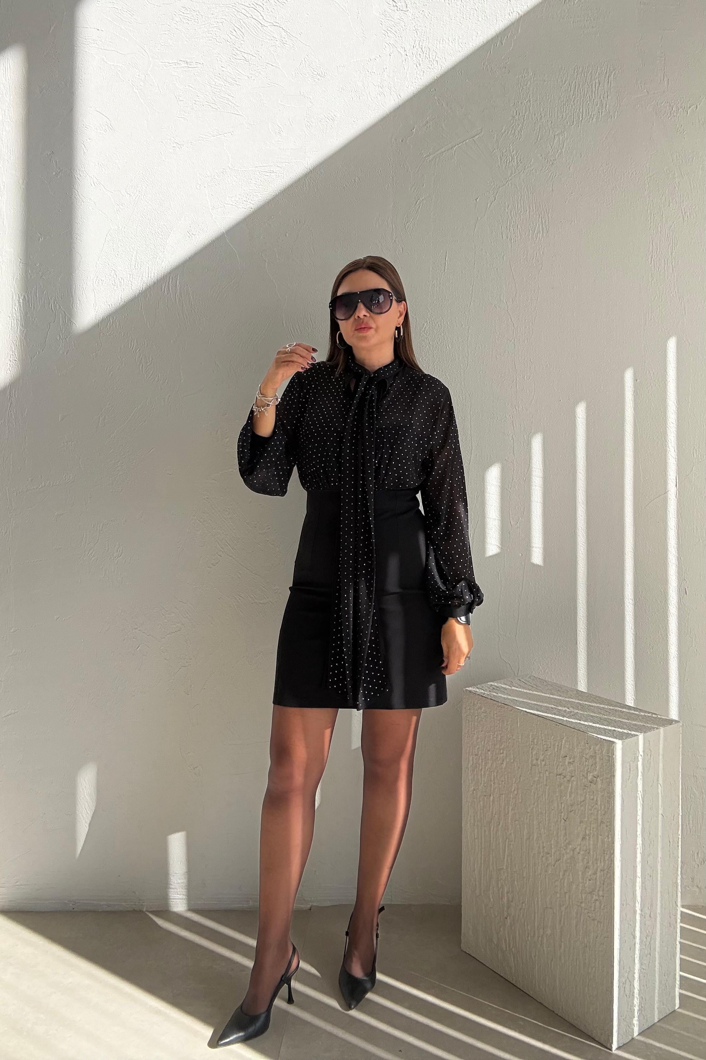 Siyah Taşlı Elbise 