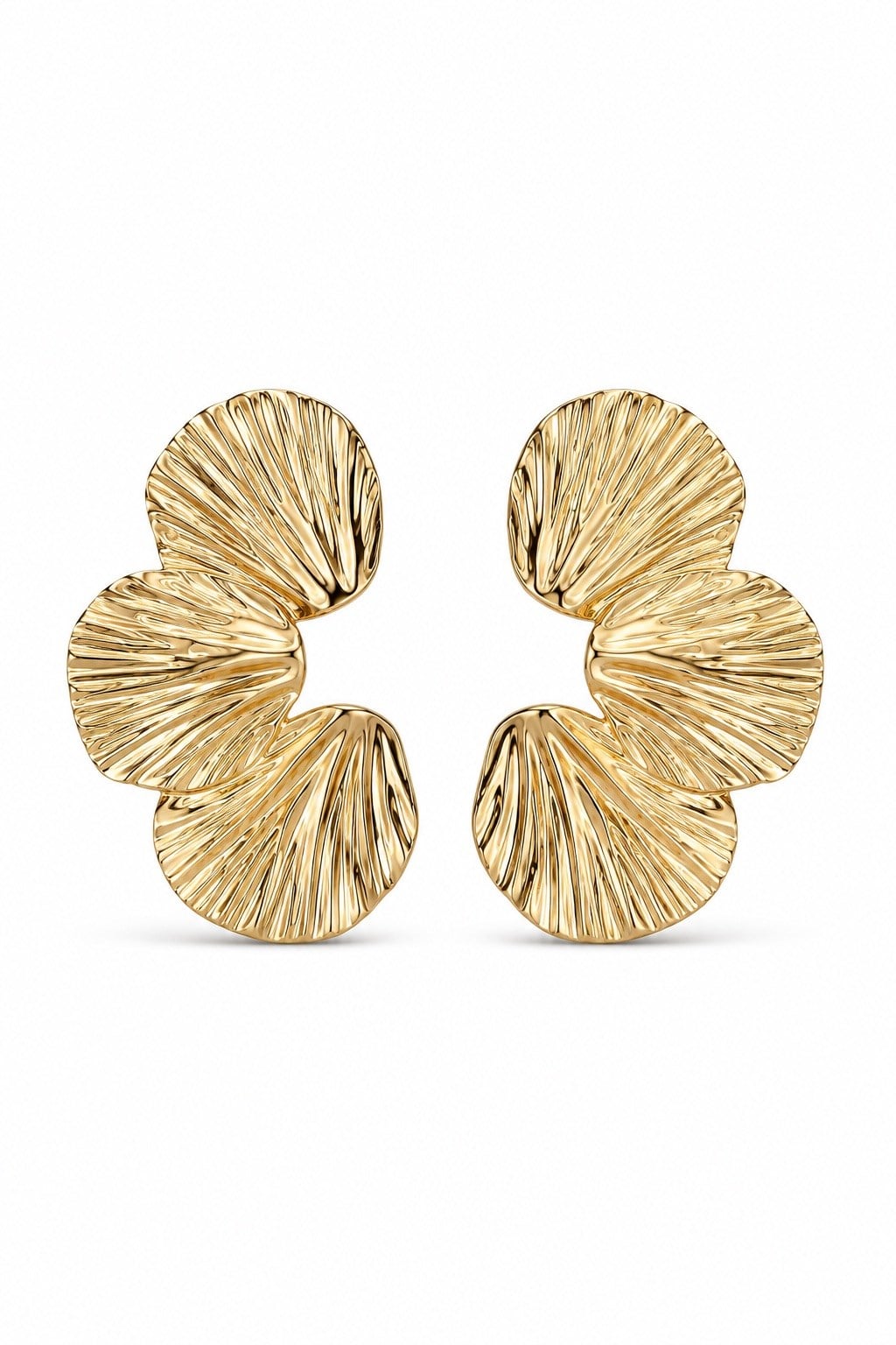 Yaprak Gold Küpe