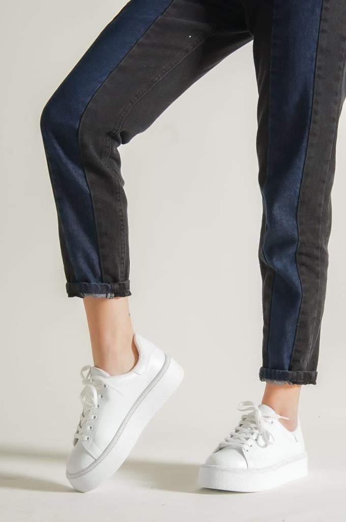 AyakkabıdaMarka 1048-Z Beyaz Kadın Sneaker