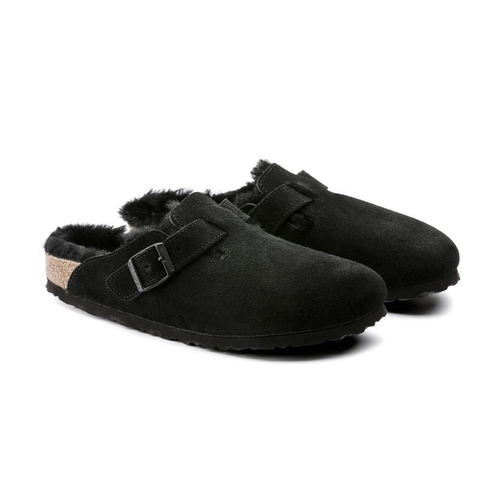 Birkenstock 0259883 Boston VL/Shearling Black Kadın Terlik