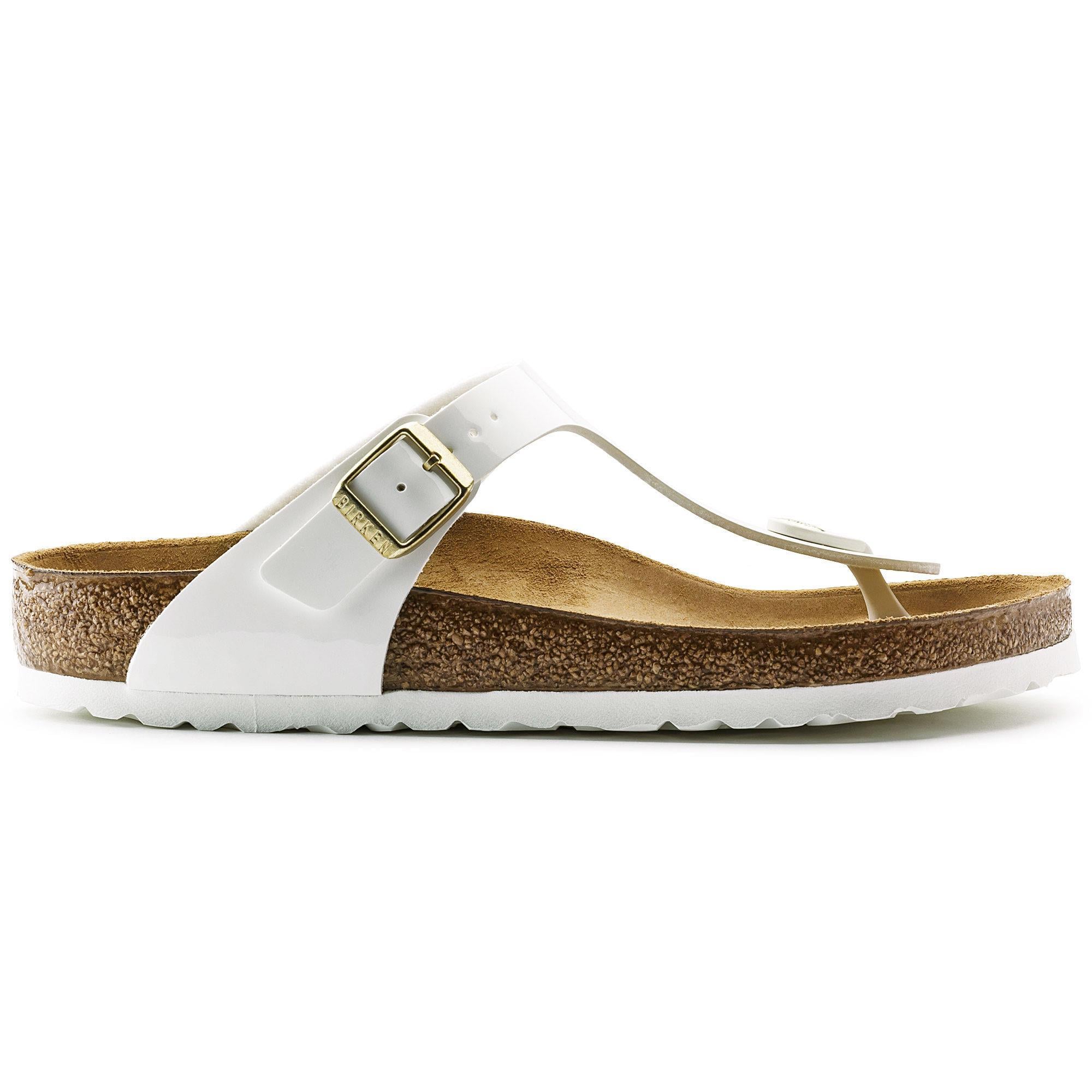 Birkenstock 0543761 Gizeh Patent White Rugan Deri Kadın Terlik