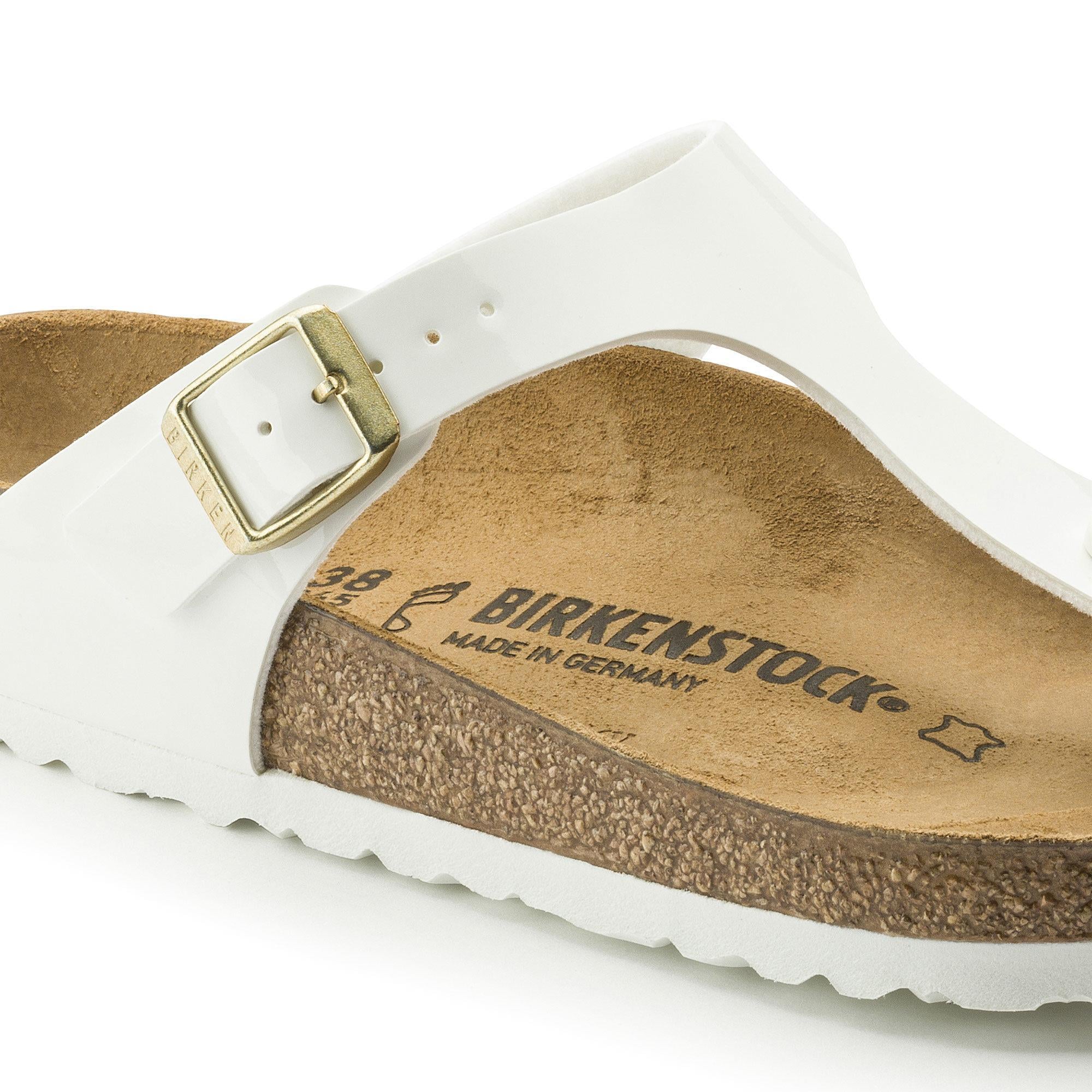 Birkenstock 0543761 Gizeh Patent White Rugan Deri Kadın Terlik