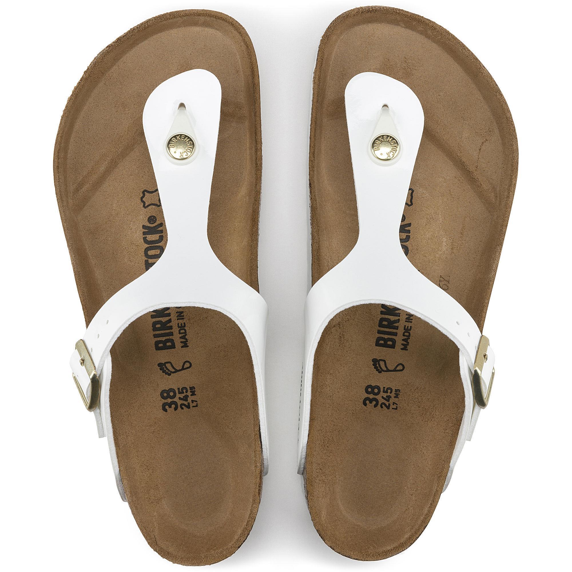 Birkenstock 0543761 Gizeh Patent White Rugan Deri Kadın Terlik