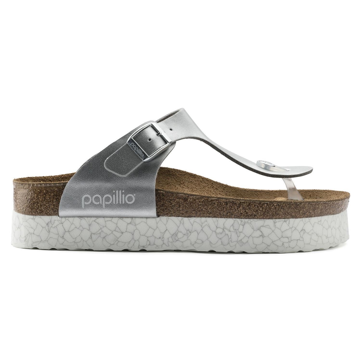 Birkenstock 1009054 Gizeh Pap Monochrome Marble Silver Kadın Terlik