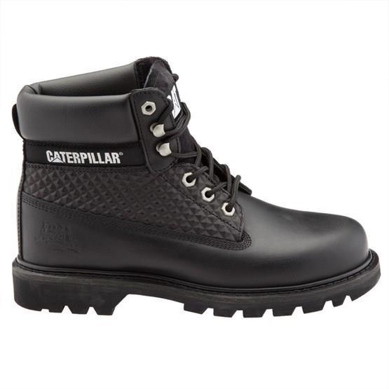 Caterpillar Colorado Print Black Deri Erkek Bot