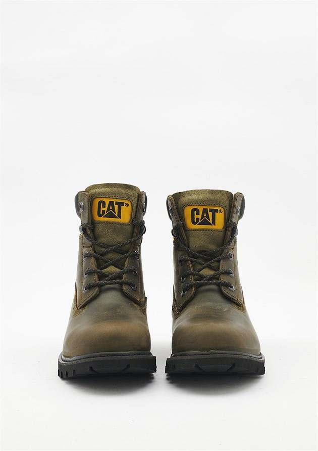 Caterpillar Golden Dark Olive Deri Erkek Bot