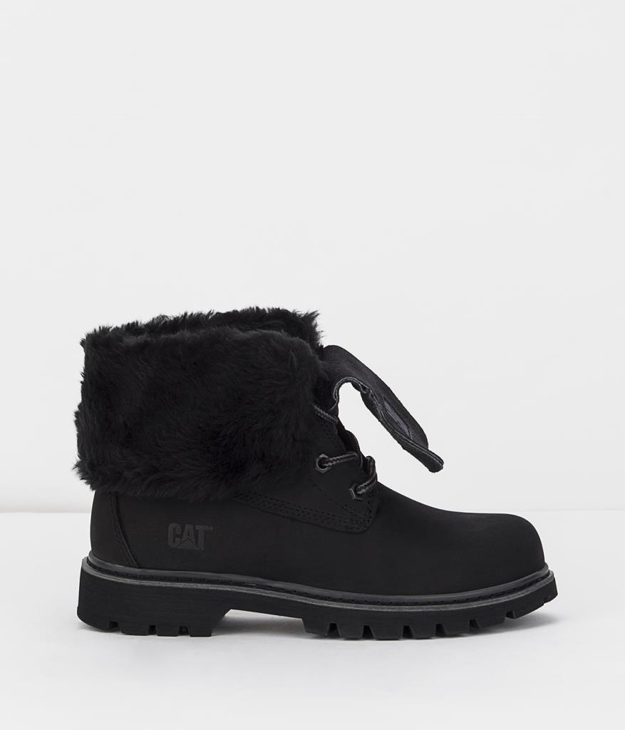 Caterpillar Utah Fur Black Nubuk Kadın Bot