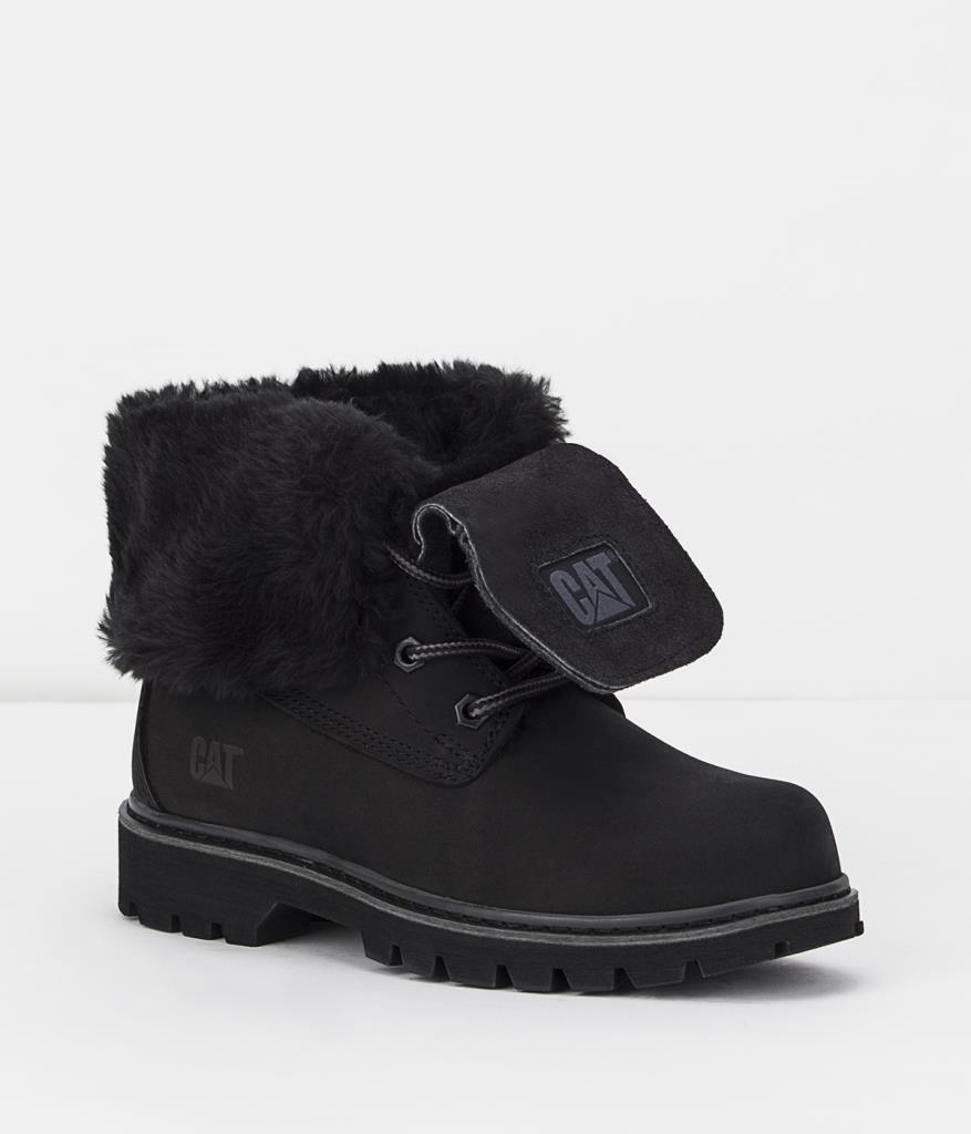 Caterpillar Utah Fur Black Nubuk Kadın Bot