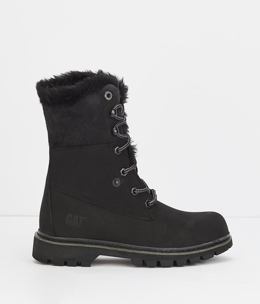 Caterpillar Utah Fur Black Nubuk Kadın Bot