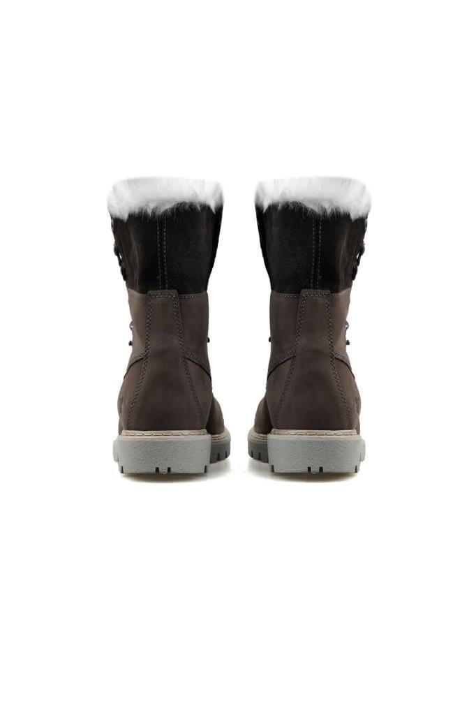 Caterpillar Utah Fur DarkGrey Nubuk Kadın Bot