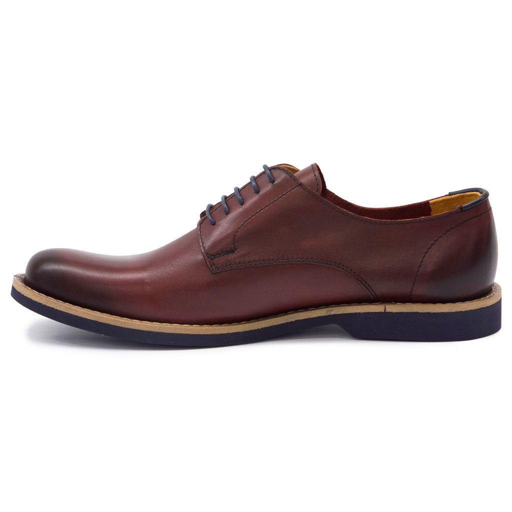 FreeFoot 438 Bordo Deri Erkek Ayakkabı