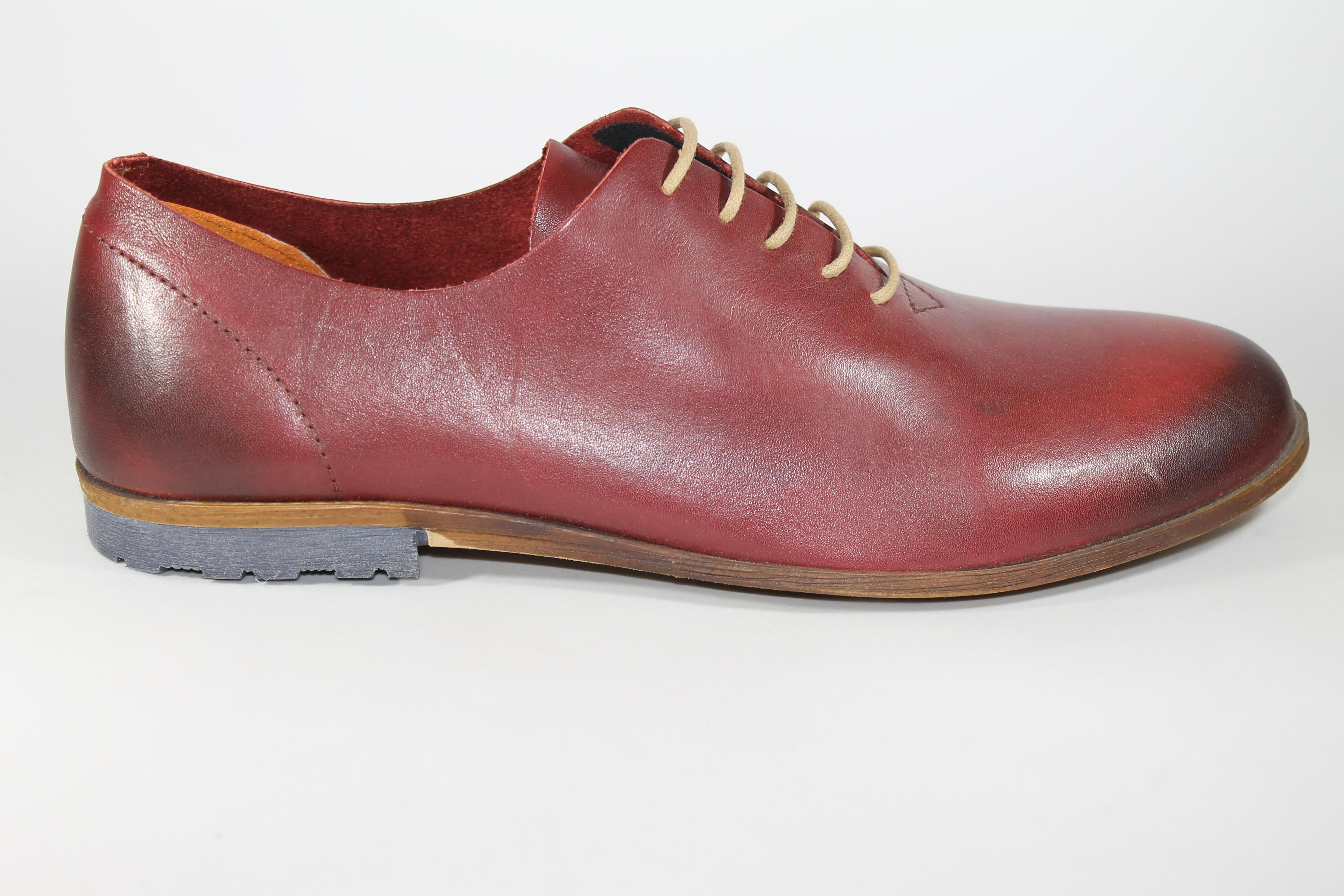 FreeFoot 541 Bordo Deri Erkek Ayakkabı