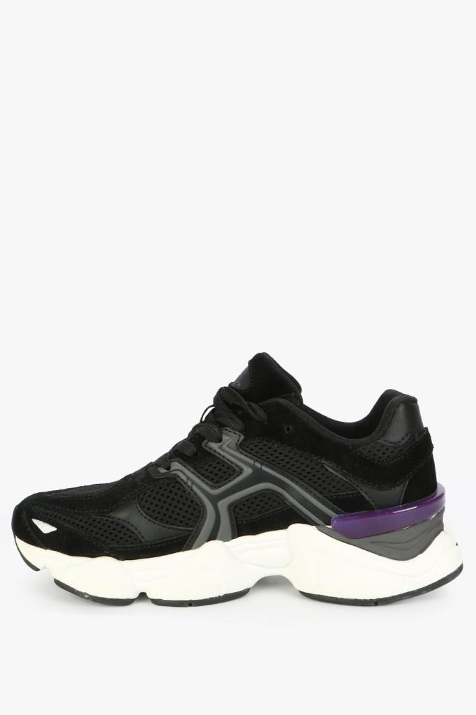 Hammerjack 101 25009-Z Siyah Mor Süet Kadın Sneaker