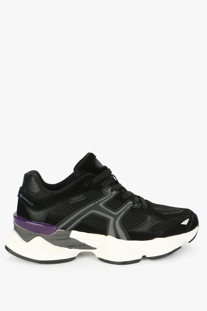 Hammerjack 101 25009-Z Siyah Mor Süet Kadın Sneaker