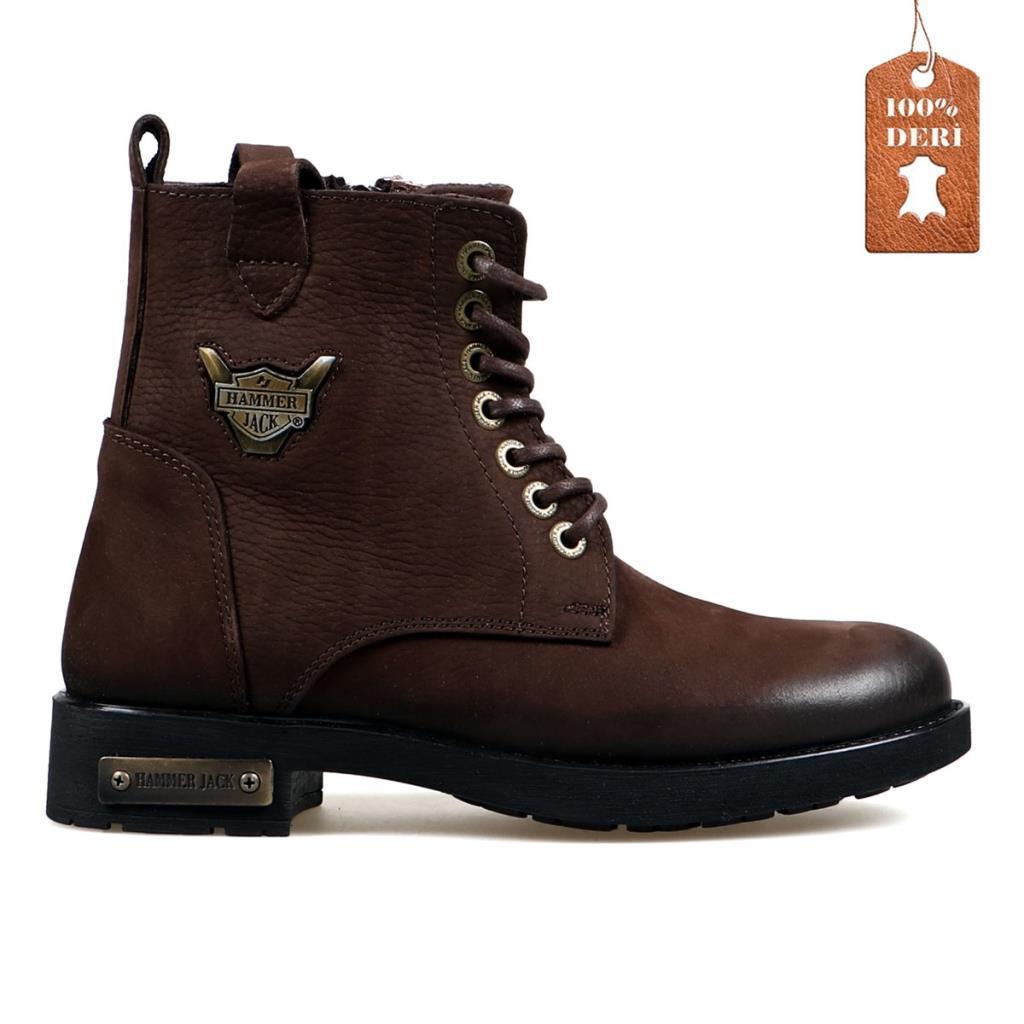 Hammerjack 102 15200-G Kahve Yıkama Nubuk Kadın Bot