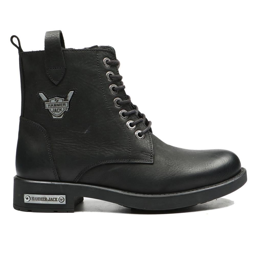 Hammerjack 15200-G Siyah Yıkama Nubuk Kadın Bot