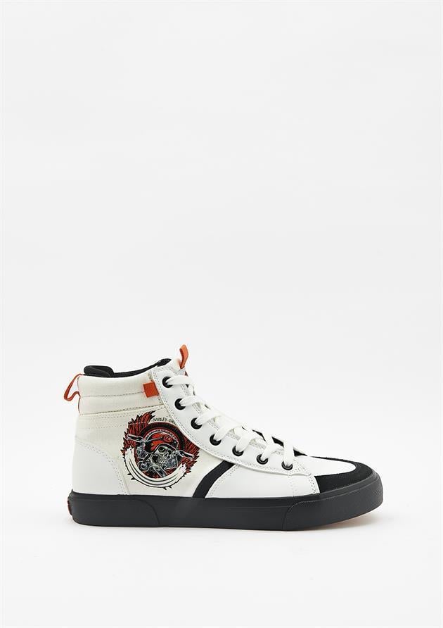 Harley Davidson 023M100351 Portland White Deri/Tekstil Erkek Sneaker