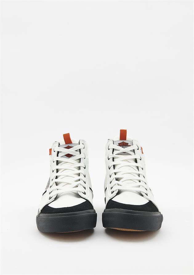 Harley Davidson 023M100351 Portland White Deri/Tekstil Erkek Sneaker