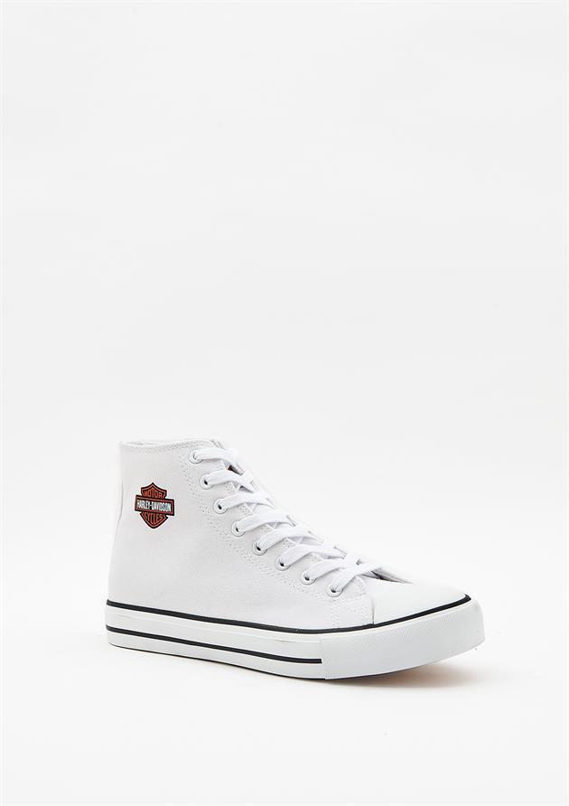 Harley Davidson 023M100382 Pittsburgh Plain White Erkek Sneaker