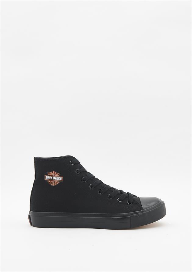 Harley Davidson 023M100382 Pittsburgh Plain Black / Black Taban Erkek Sneaker