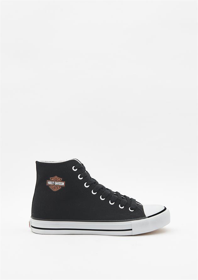 Harley Davidson 023M100382 Pittsburgh Plain Black Erkek Sneaker