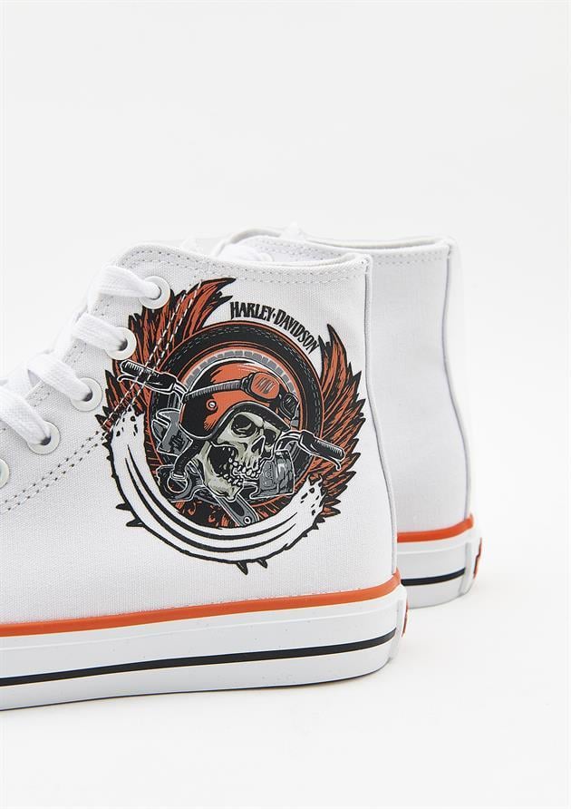 Harley Davidson 023Z100150 Pittsburgh White Kadın Sneaker
